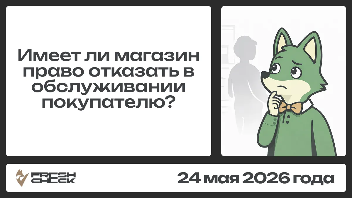 Имеет ли магазин право отказать в обслуживании покупателю обложка